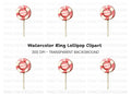Round Striped Lollipop Clipart Bundle