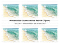 Ocean Waves Beach Clipart Bundle