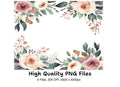 Floral Wreaths Corners Clipart Bundle