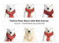 Festive Polar Bear Clipart Bundle