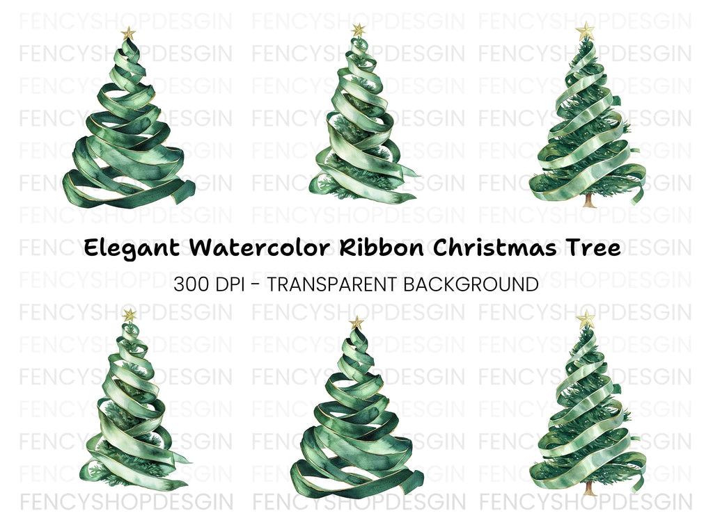Christmas Tree Clipart Bundle