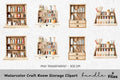 Craft Room Storage Clipart Bundle