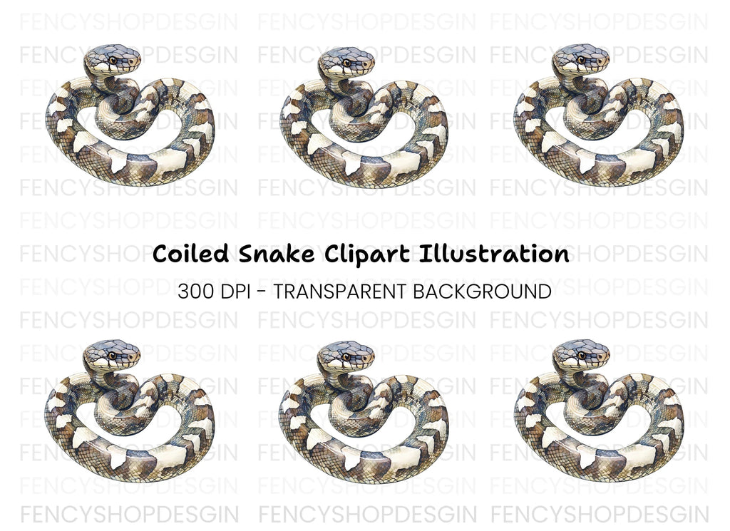 Coiled Snake Clipart Bundle