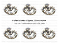 Coiled Snake Clipart Bundle