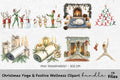 Christmas Yoga Meditation Clipart Bundle