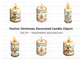 Christmas Candle Clipart Bundle