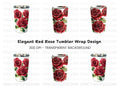 Elegant Red Roses Tumbler Clipart Bundle
