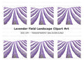 Lavender Field Clipart Bundle