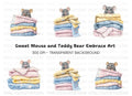 Baby Mice on Cozy Blanket Stacks Clipart Bundle