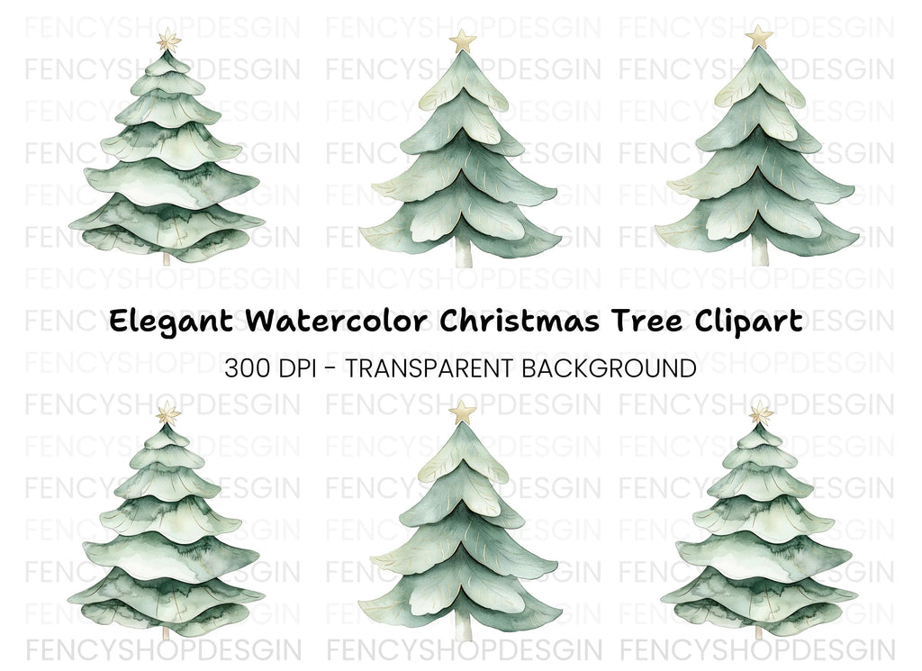 Christmas Tree Clipart Bundle