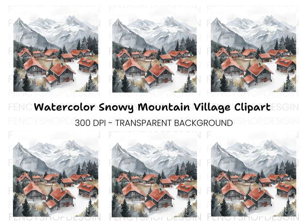Alpine Village Clipart Bundle