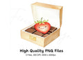 Cute Strawberry in Chocolate Box Clipart Bundle