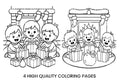Christmas and Fruit Basket Coloring Books