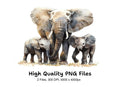Elephant Family Clipart Bundle
