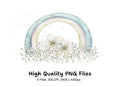 Pastel Rainbow Clipart Bundle
