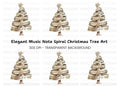 Musical Christmas Tree Clipart Bundle