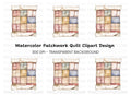 Hand Stitched Patchwork Quilt Clipart Bundle