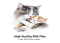 Sleeping Cats and Kittens Clipart Bundle