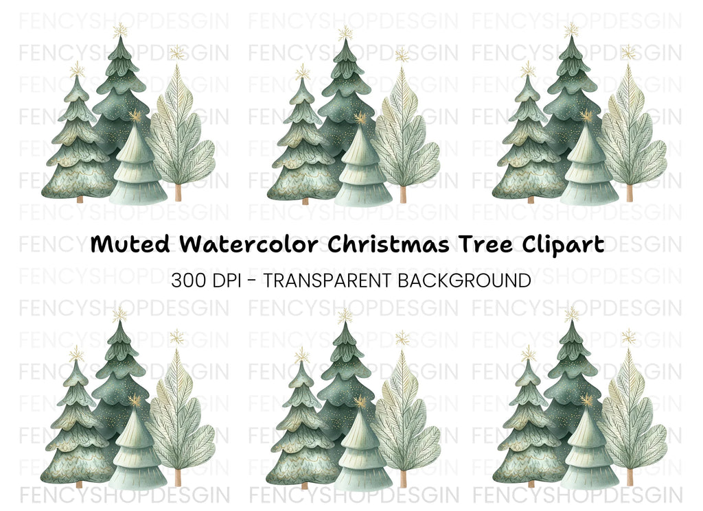 Whimsical Winter Forest Christmas Clipart Bundle