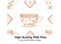Boho Chic Teacups Clipart Bundle