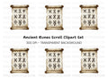 Ancient Scroll Mysterious Symbols Clipart Bundle