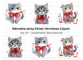 Cute Christmas Kittens Clipart Bundle