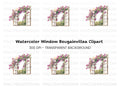 Open Window with Bougainvillea Clipart Bundle