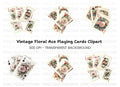 Floral Ace Playing Cards Clipart Bundle
