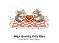 Sweet Mouse Couple Picnic Clipart Bundle