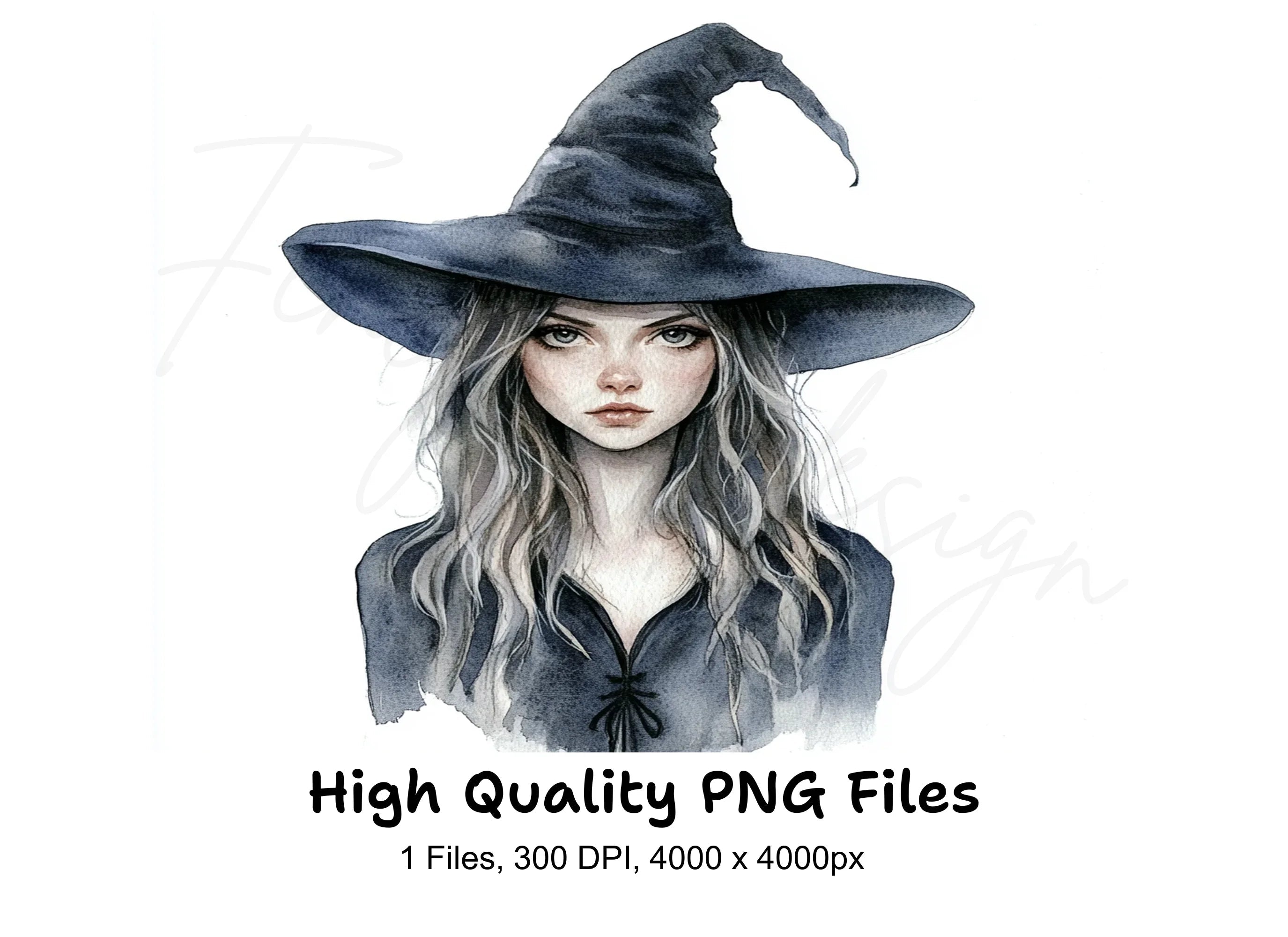 Witch Portrait Clipart Bundle