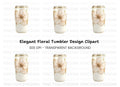 Elegant Floral Tumbler Clipart Bundle
