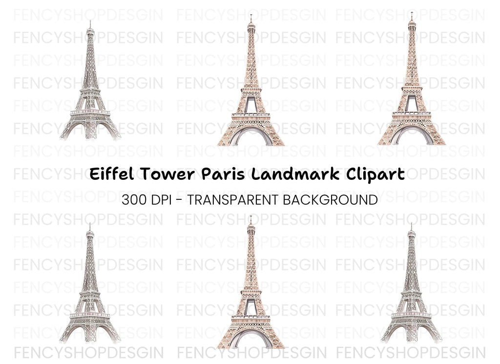 Eiffel Tower Clipart Bundle