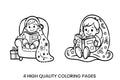 Self Care Reading Boy Coloring Books