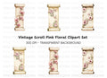 Vintage Floral Scroll Clipart Bundle