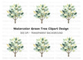 Green Tree Clipart Bundle