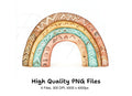 Boho Rainbow Clipart Bundle