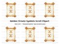 Tribal Symbols Rustic Scroll Clipart Bundle