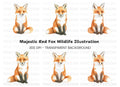 Cute Red Fox Clipart Bundle