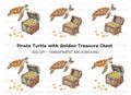 Treasure Chest and Turtle Clipart Bundle
