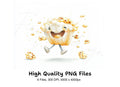 Happy Popcorn Characters Clipart Bundle