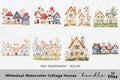 Whimsical Cottage Houses Clipart Bundle