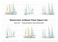Sailboat Fleet Clipart Bundle