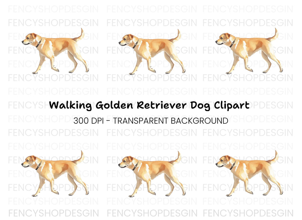 Golden Retriever Dog Clipart Bundle