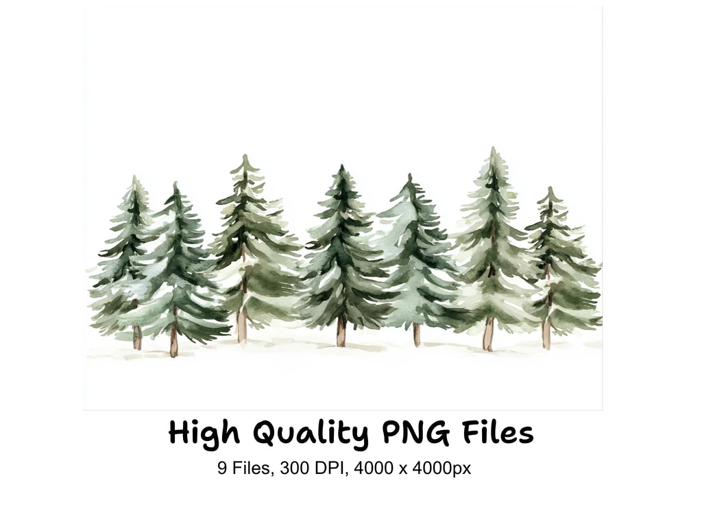 Christmas Trees Clipart Bundle