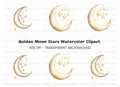 Dreamy Moon and Stars Clipart Bundle