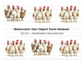 Rustic Farmhouse Hens Clipart Bundle