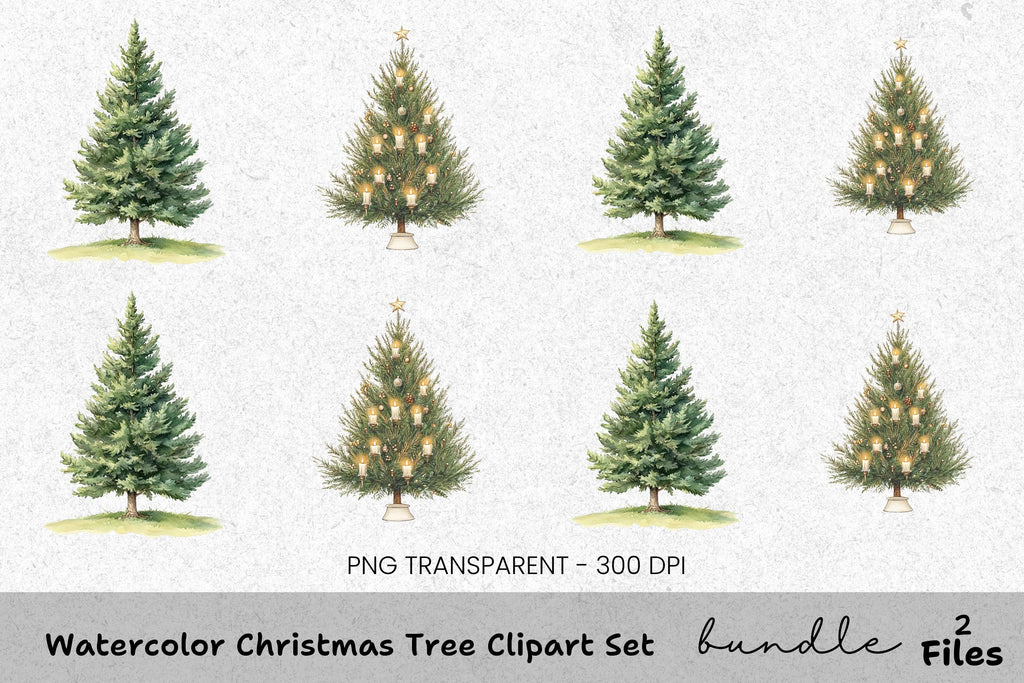 Christmas Tree Clipart Bundle