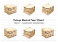 Vintage Stacked Clipart Bundle