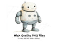 Cute Robot Clipart Bundle