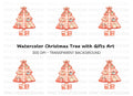 Christmas Tree with Gifts Clipart Bundle